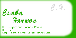 csaba harmos business card